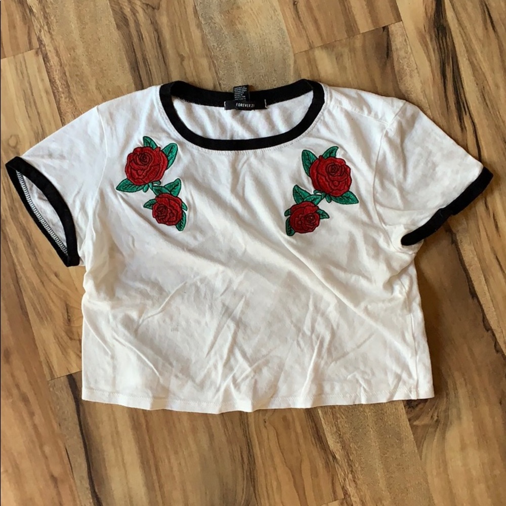 Embroidered Ringer Tee